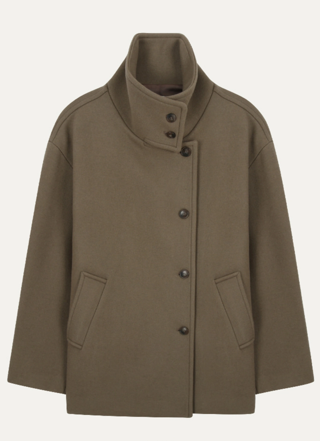 노운베러 Wool blend high-neck half coat [KNFW04CT07]_[2color] 상품 이미지 3