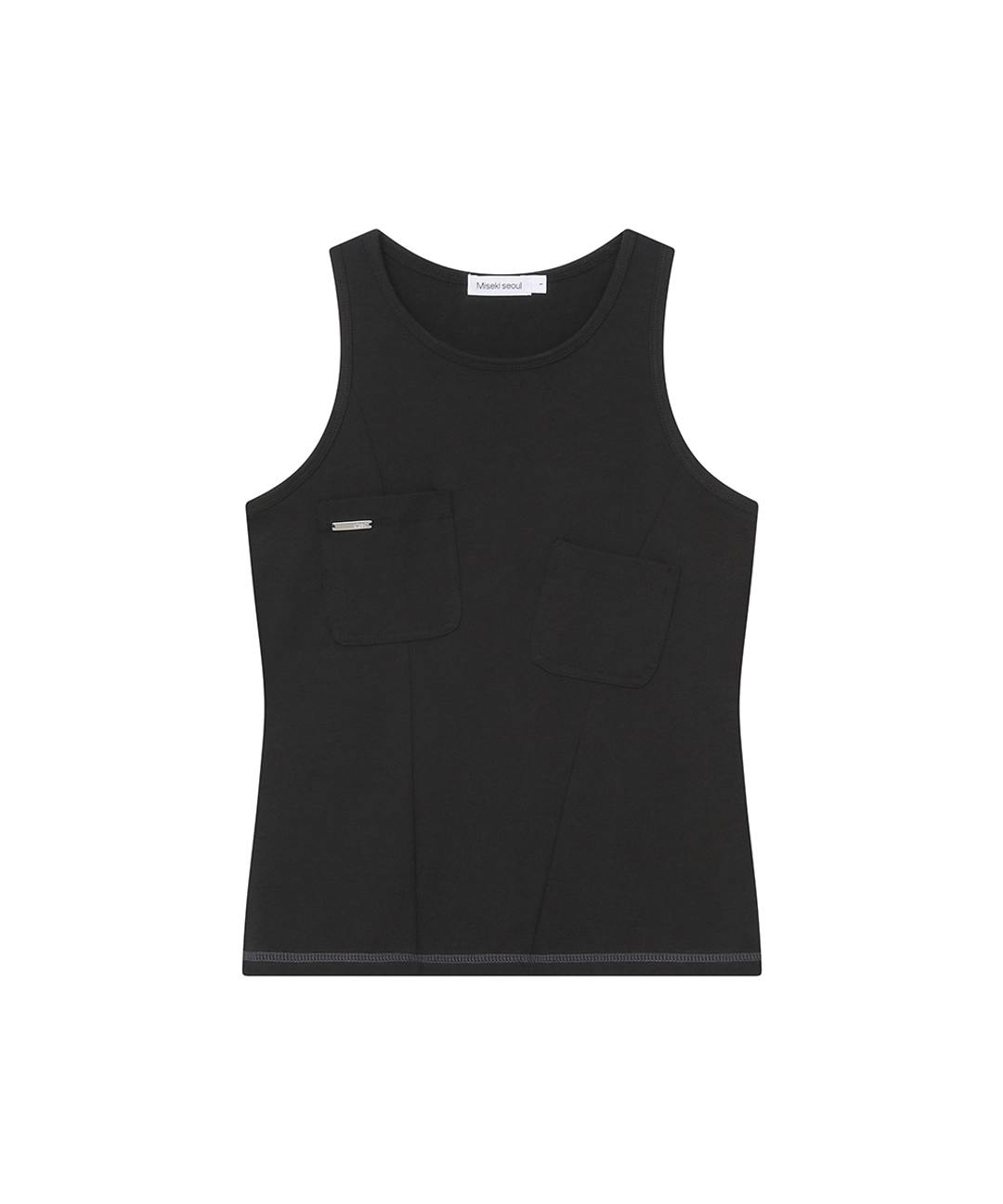 미세키서울 Pocket pointed sleeveless BLACK 상품 이미지 1