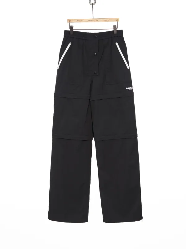 FW25 BLACK THREE WAY DETACHABLE PANTS
