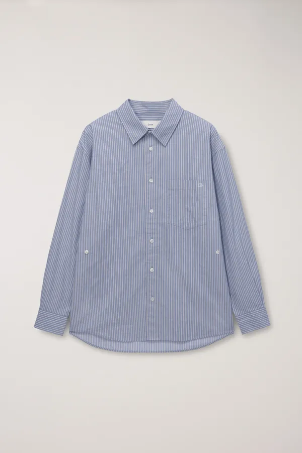 UNISEX 2-WAY OVERSIZED STRIPED SHIRT BLUE STRIPE_UDSH6A105B2