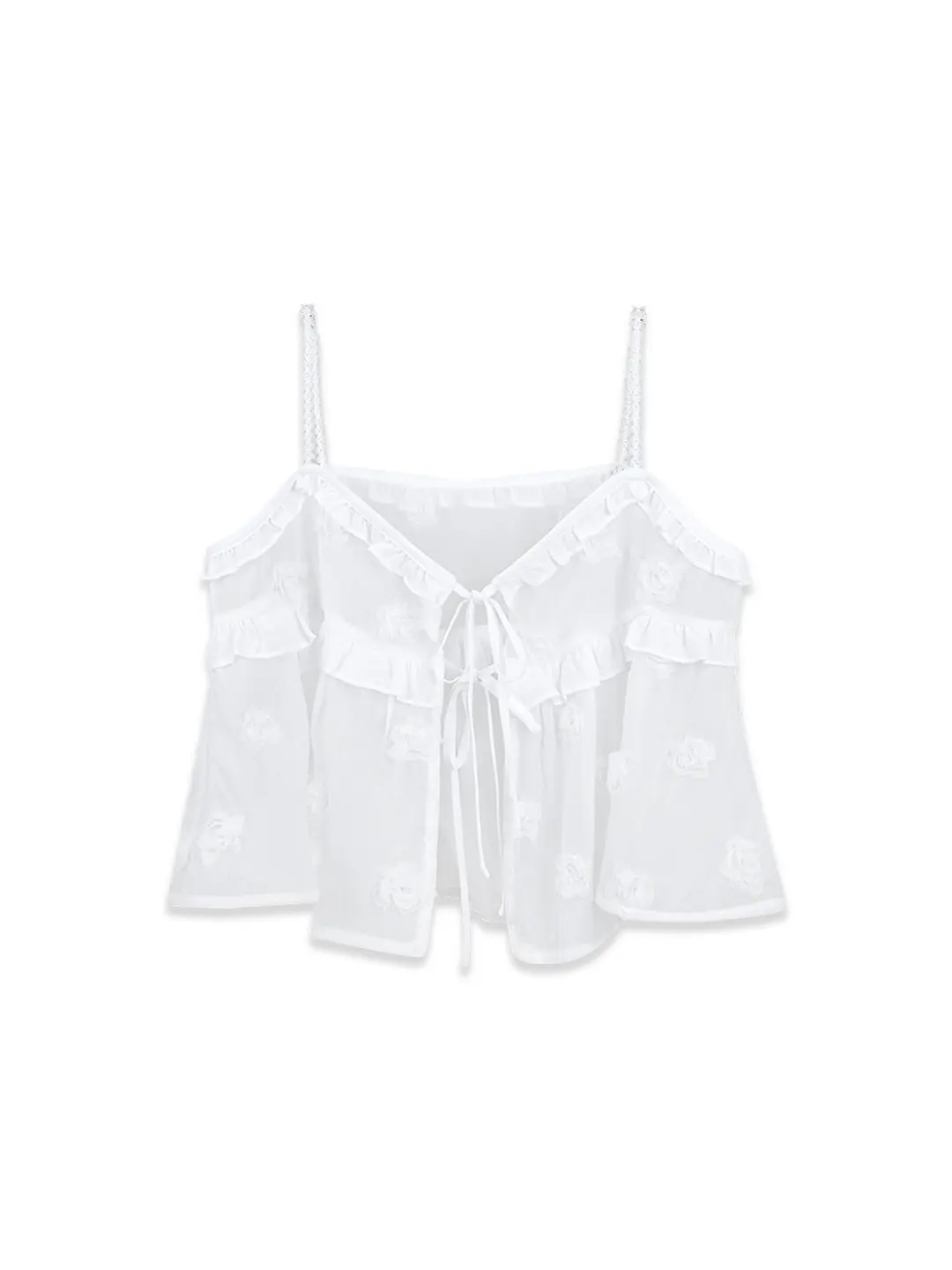 마가린핑거스 ROSE FRILL BUSTIER (WHITE) 상품 이미지 3