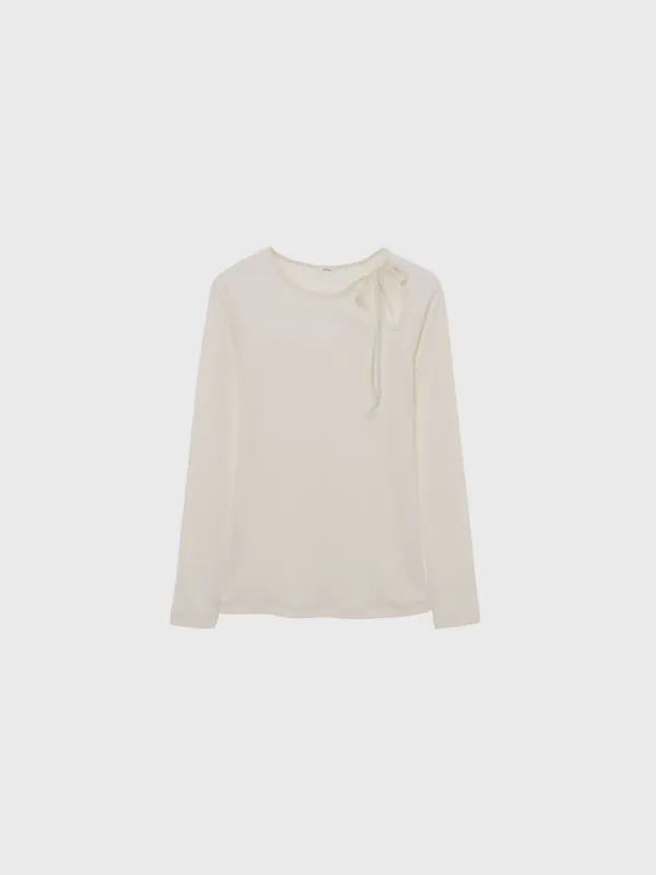String t-shirt (ivory / black / white)