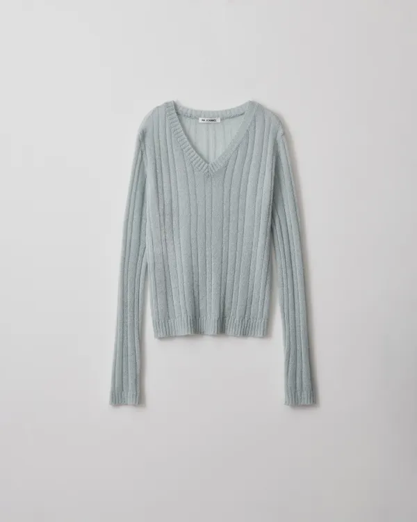 [11차 리오더] SHEER V-NECK KNIT_MINT