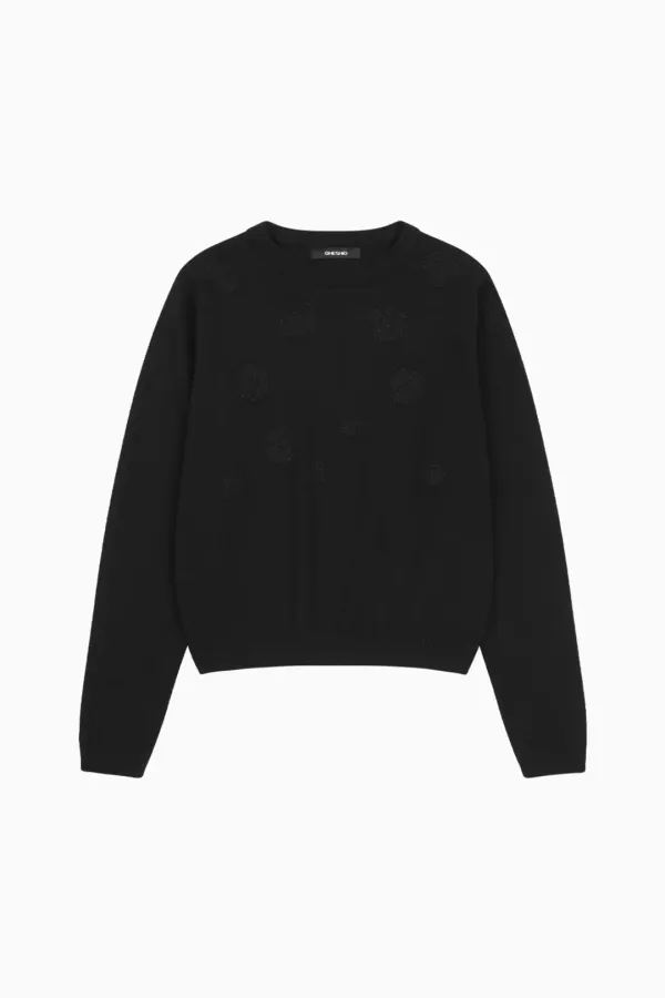 DOT GLITTER KNIT, BLACK