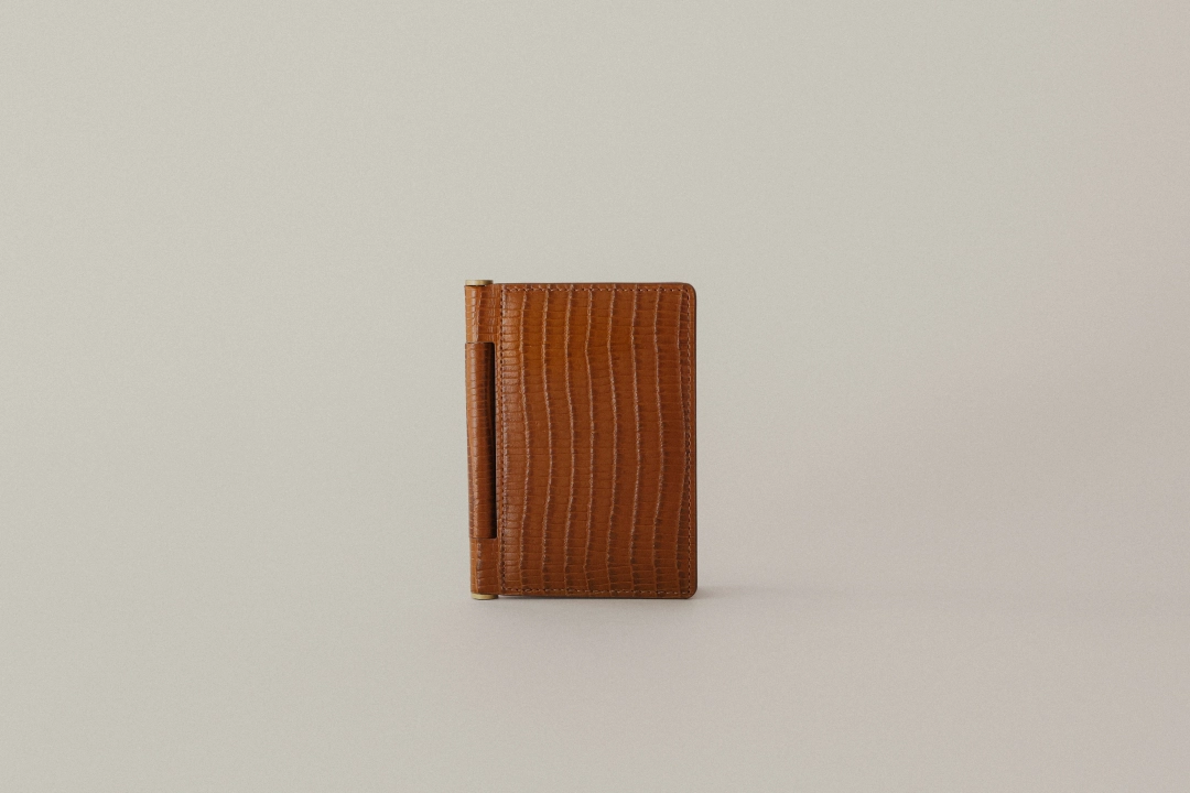 투티에 PORTE CARTES PAUMELLE LIZARD BROWN 상품 이미지 3