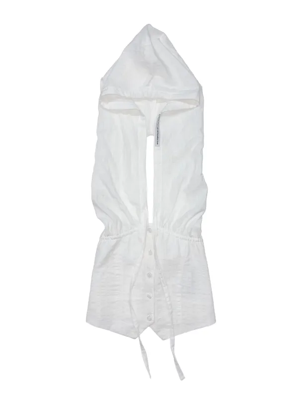Cowgirl Hoodie Vest White