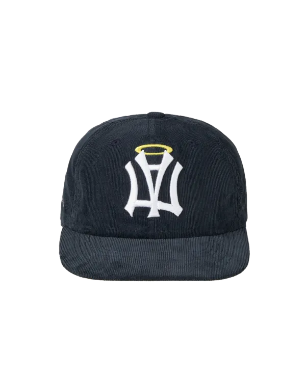 AE SYMBOL CORDUROY ANGEL WING CAP [NAVY]