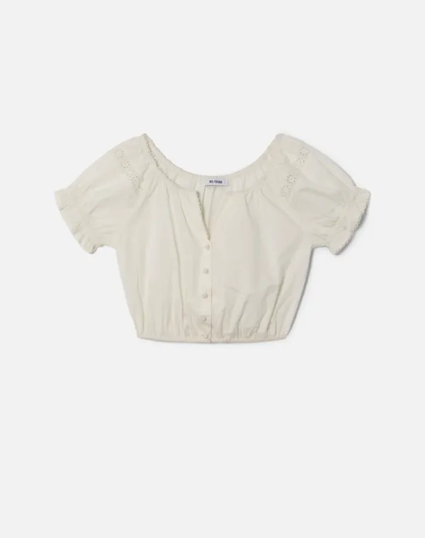 Pattie Puff Sleeve Blouse - Vintage White