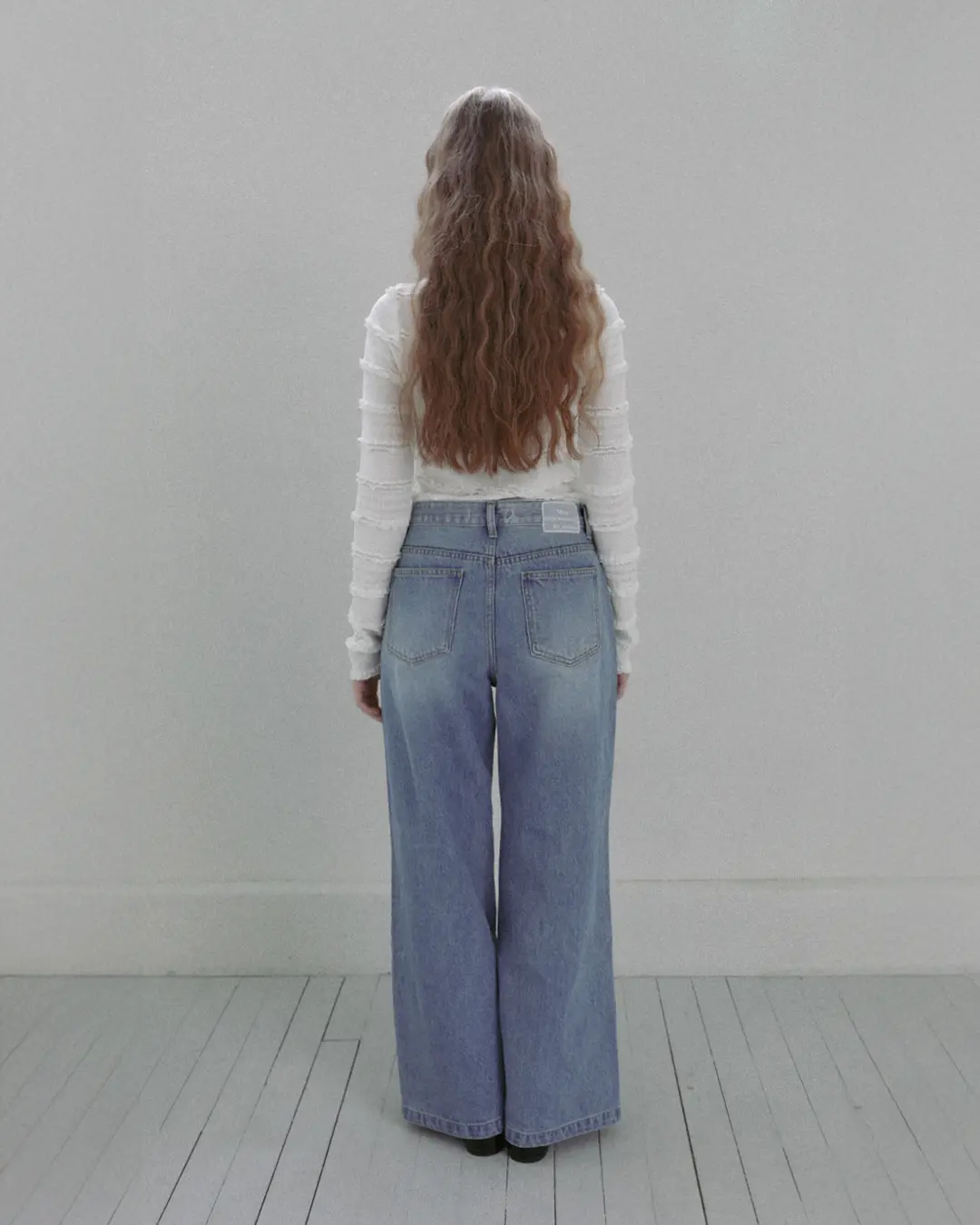 플레따 flétta Organza Patch Wide Denim 상품 이미지 2