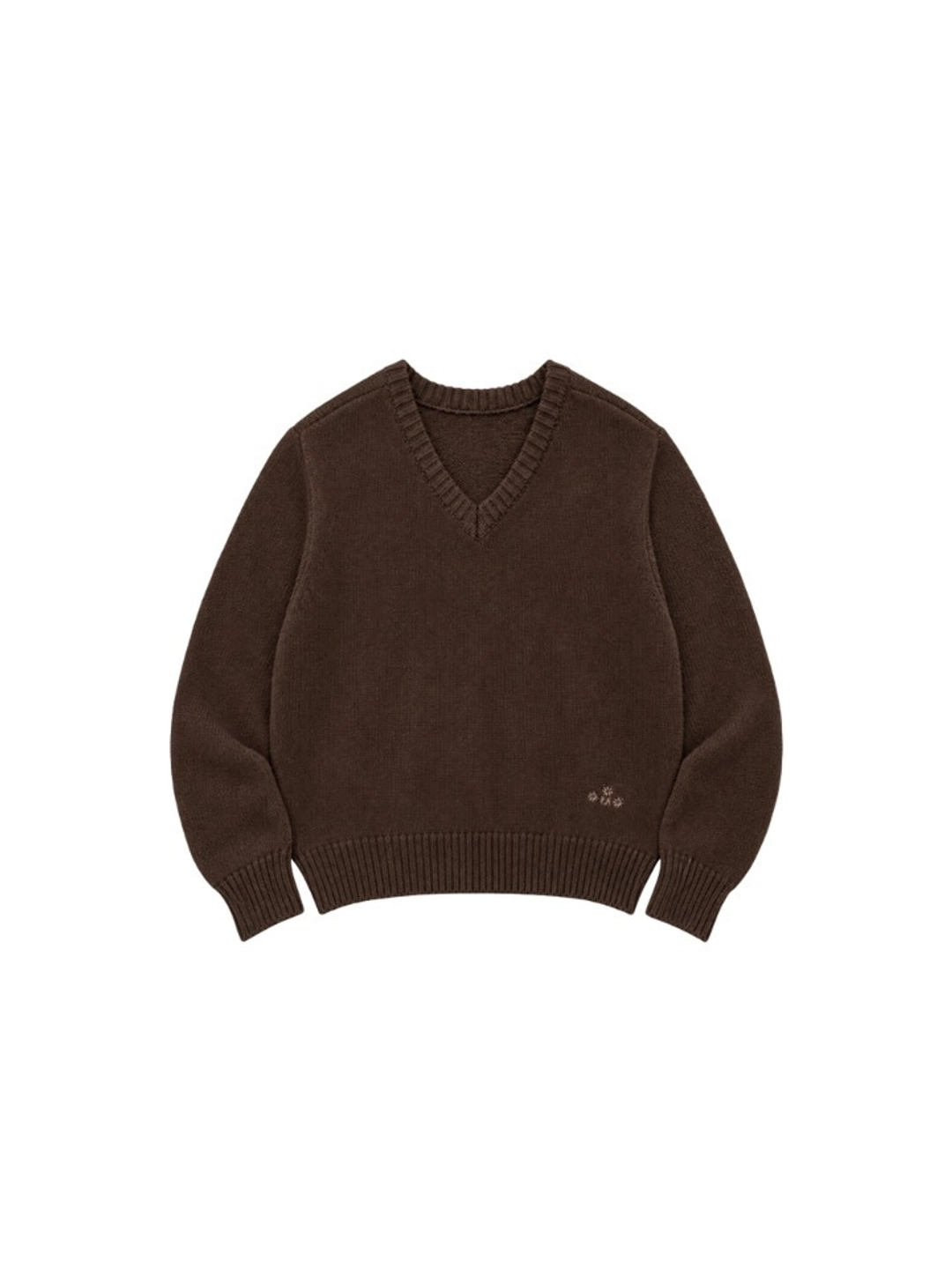 프리터 Mori V-neck Knit Brown_F263KN05 상품 이미지 1