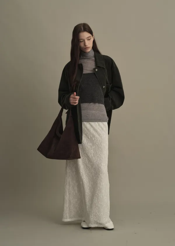 [9/22 예약배송] MUA LACE MAXI SKIRT (sand ivory)