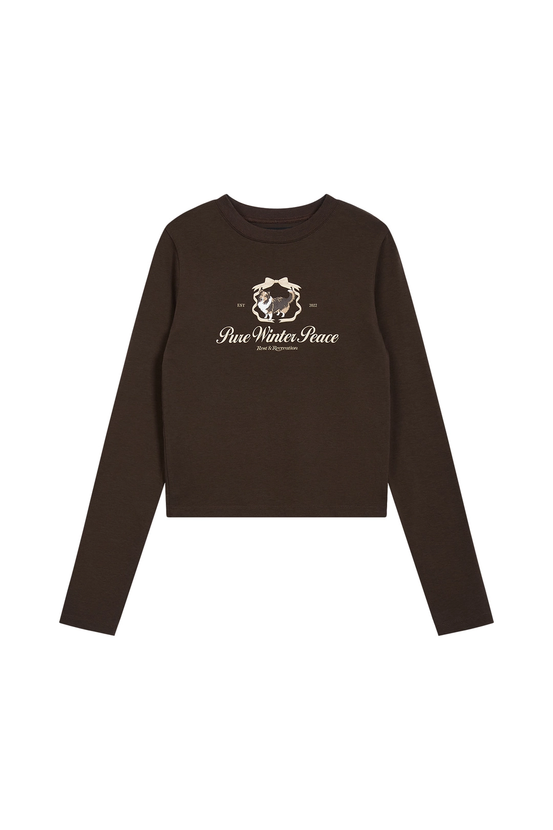 레스트앤레크레이션 RiRi LOGO LONG SLEEVE - BROWN 상품 이미지 1