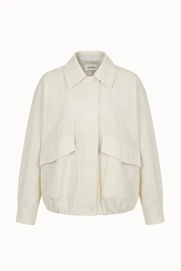 Cotton Bomber Jacket[LMBFSPJK109]-Ivory