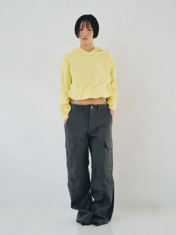 [PLZPROJECT]2-WAY CONVERTIBLE PANTS, CHARCOAL