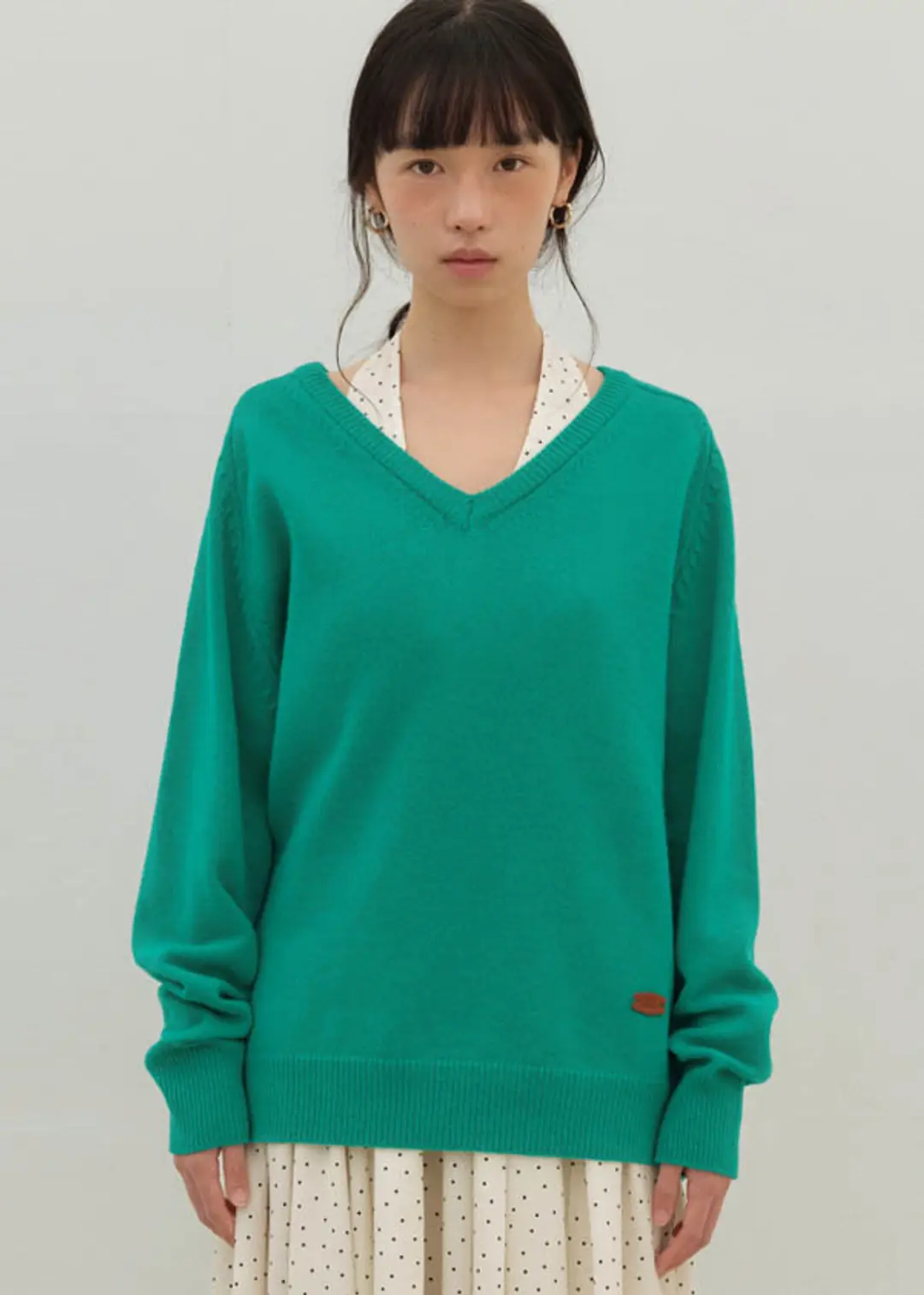 온무드 CAN WOOL V-NECK KNIT - MINT GREEN 상품 이미지 2