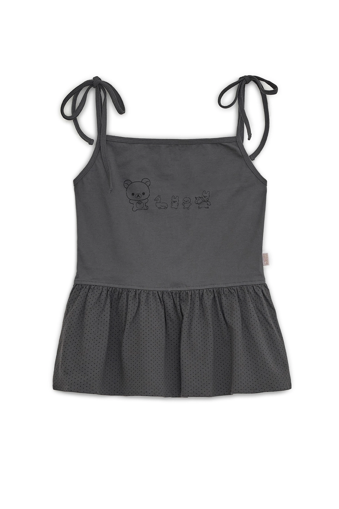 허그유어스킨 Babydoll Korilakkuma sleevless (Charcoal) 상품 이미지 1