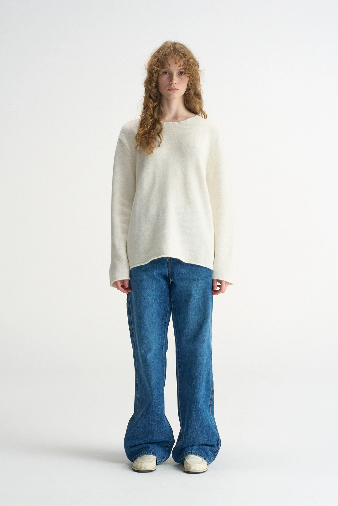 레이스 Roll Edge Round Pullover_Ivory 상품 이미지 1