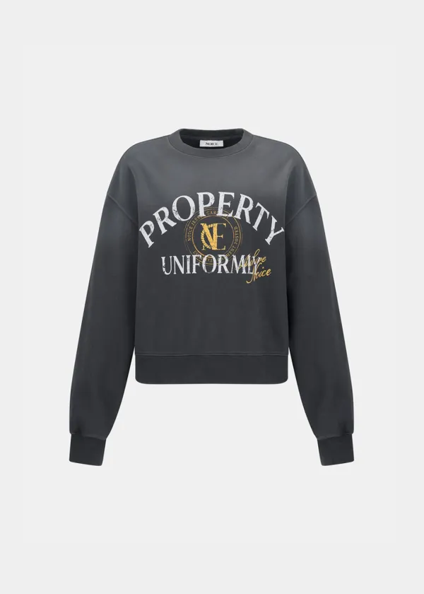 W PROPERTY EMBLEM SWEATSHIRT - DARK GRAY