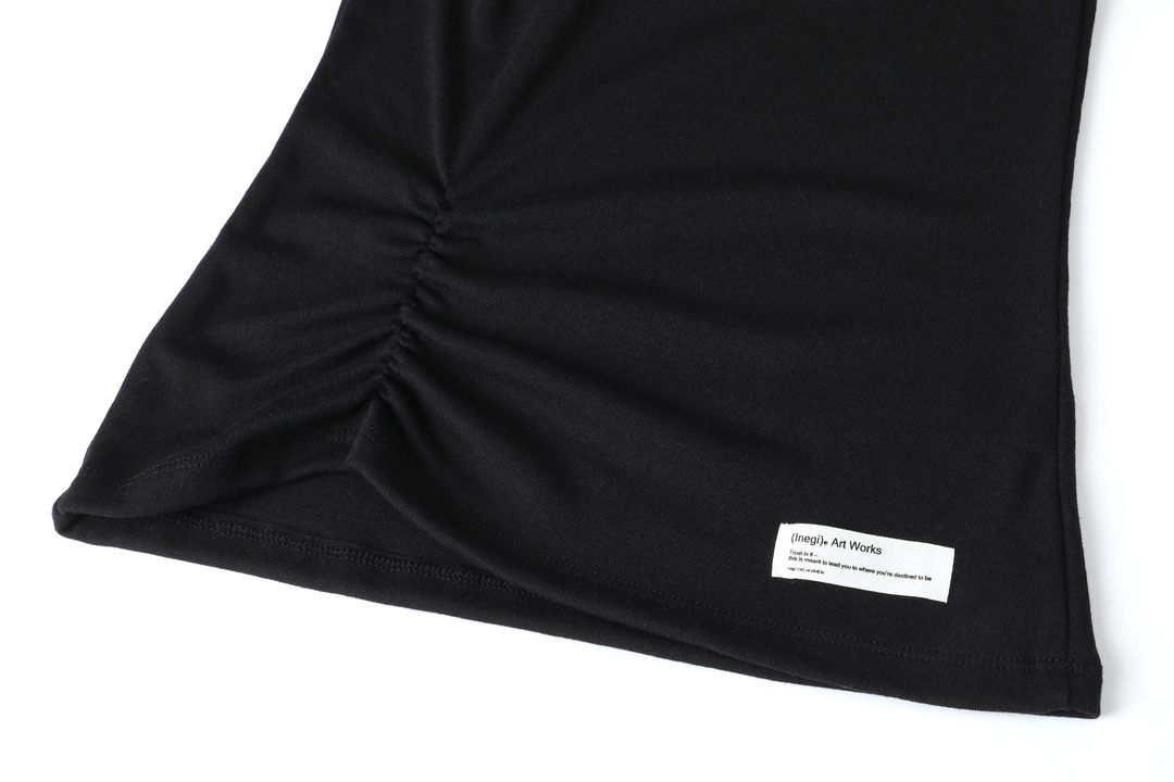 이네기 [4th Reorder] Birth Shirring Scarf Top (black) 상품 이미지 2