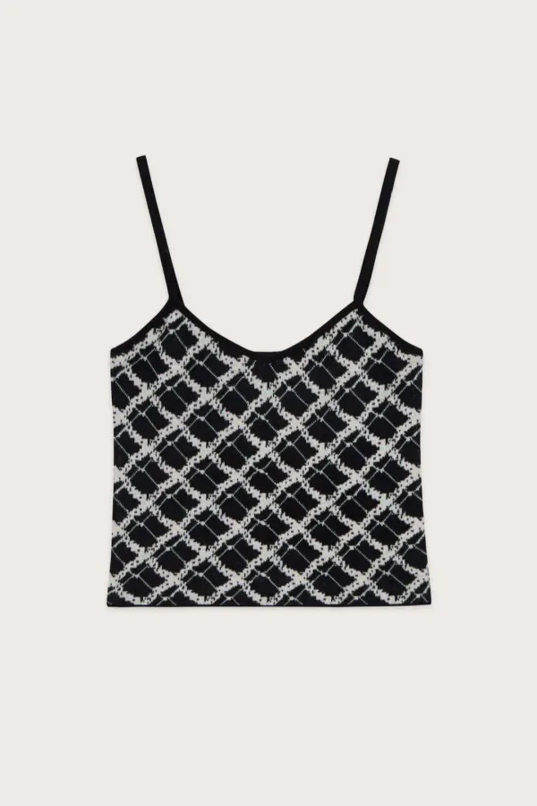 Flower Pattern Sleeveless (Black)