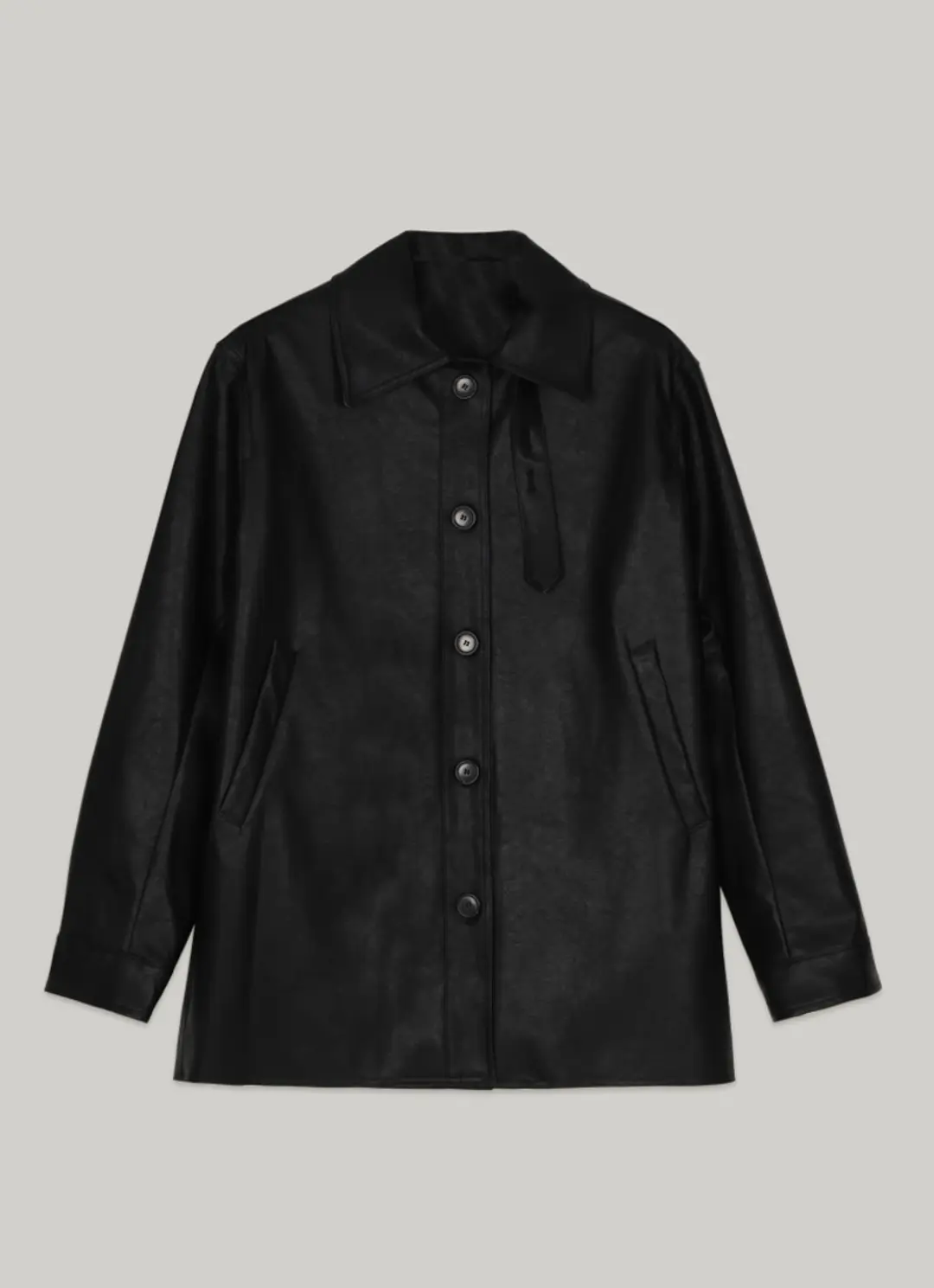 아워코모스 comos 1355 single leather jacket (black) 상품 이미지 1