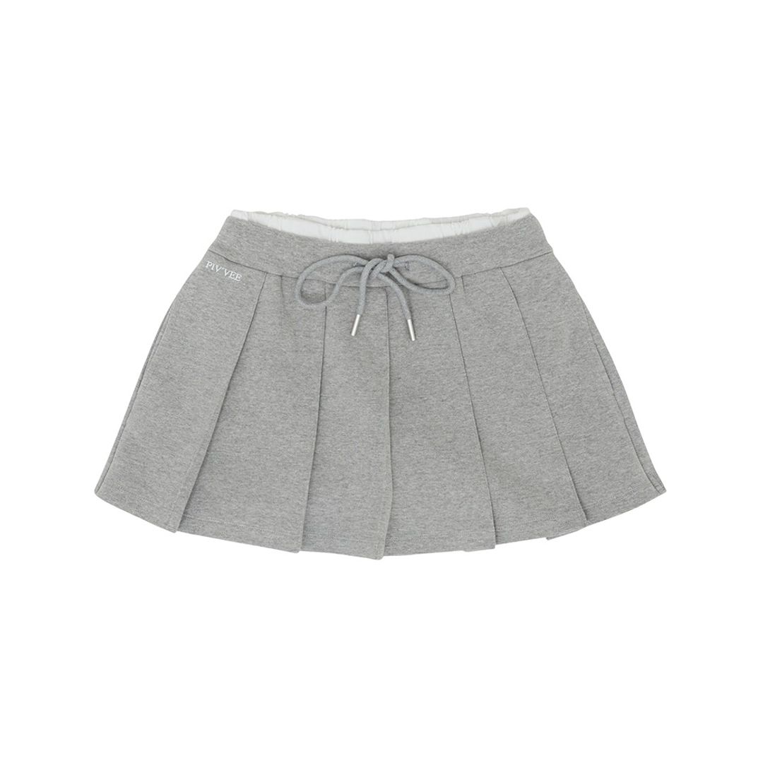 피브비 Pleated Sweat Shorts (heather grey) 상품 이미지 1