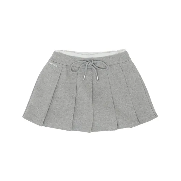 Pleated Sweat Shorts (heather grey)