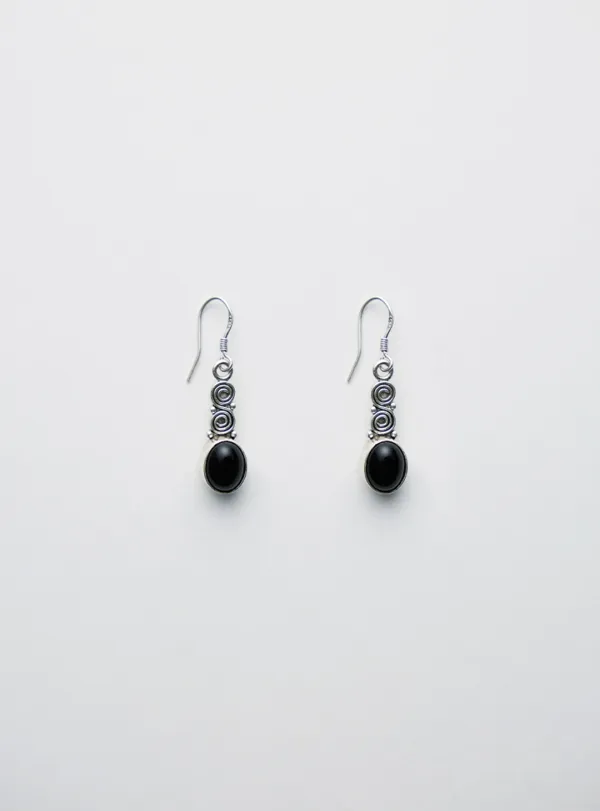 Spiral Oval Earrings