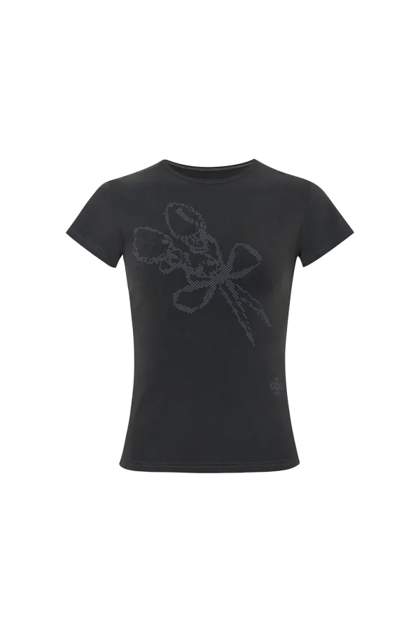 FRAGILE GRAPHIC TEE charcoal