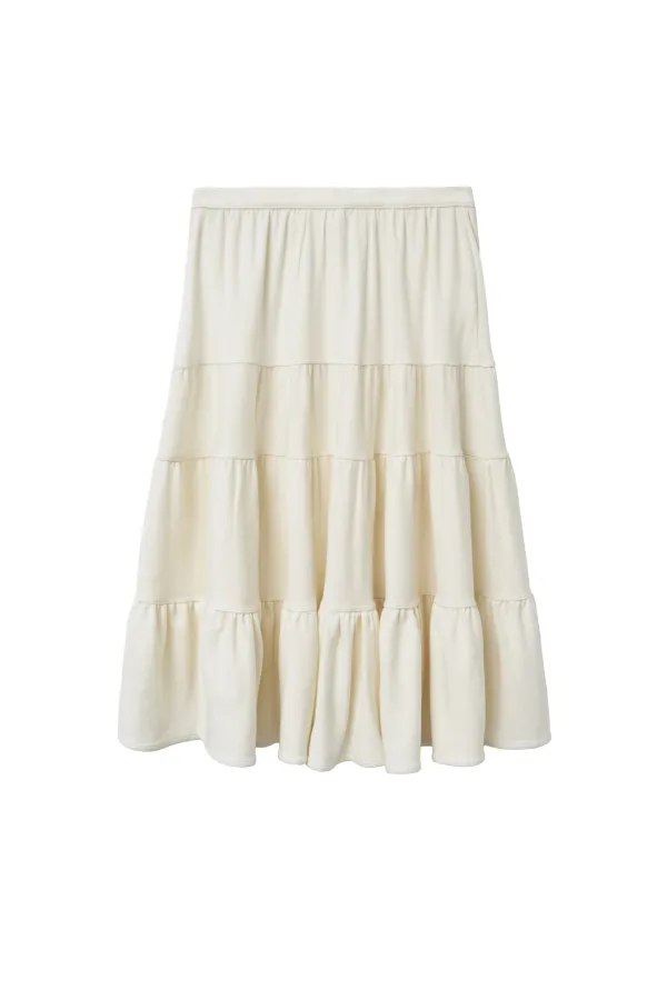Via Emma jersey skirt (Ivory)