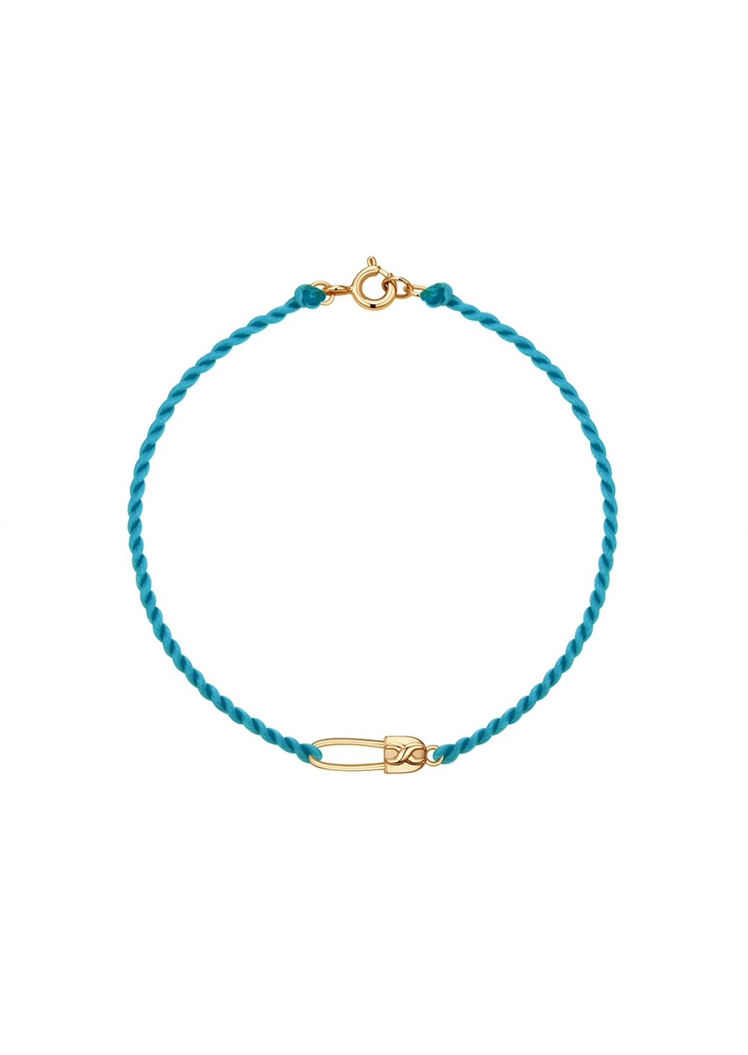 에스실 [G] Safety Pin Silk Bracelet_Bluegreen 상품 이미지 1
