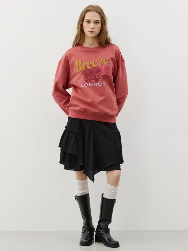 런던 브리즈 스웨트 셔츠_ROSE