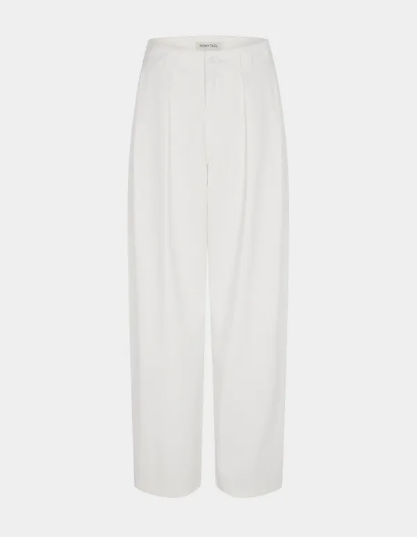 Simone Cotton Wide Pants (White)