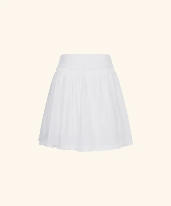 Memory Frill Midi Skirt (Ivory)