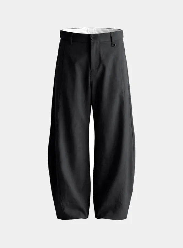 [w-pts26-039] 711 Spina Curved Fit Slacks - Charcoal