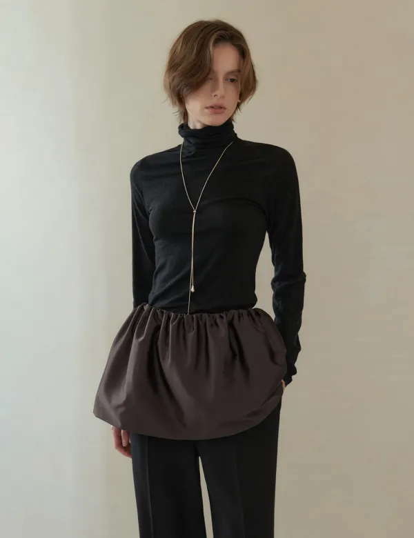 Flowy Volume Tute Skirt (Brown)
