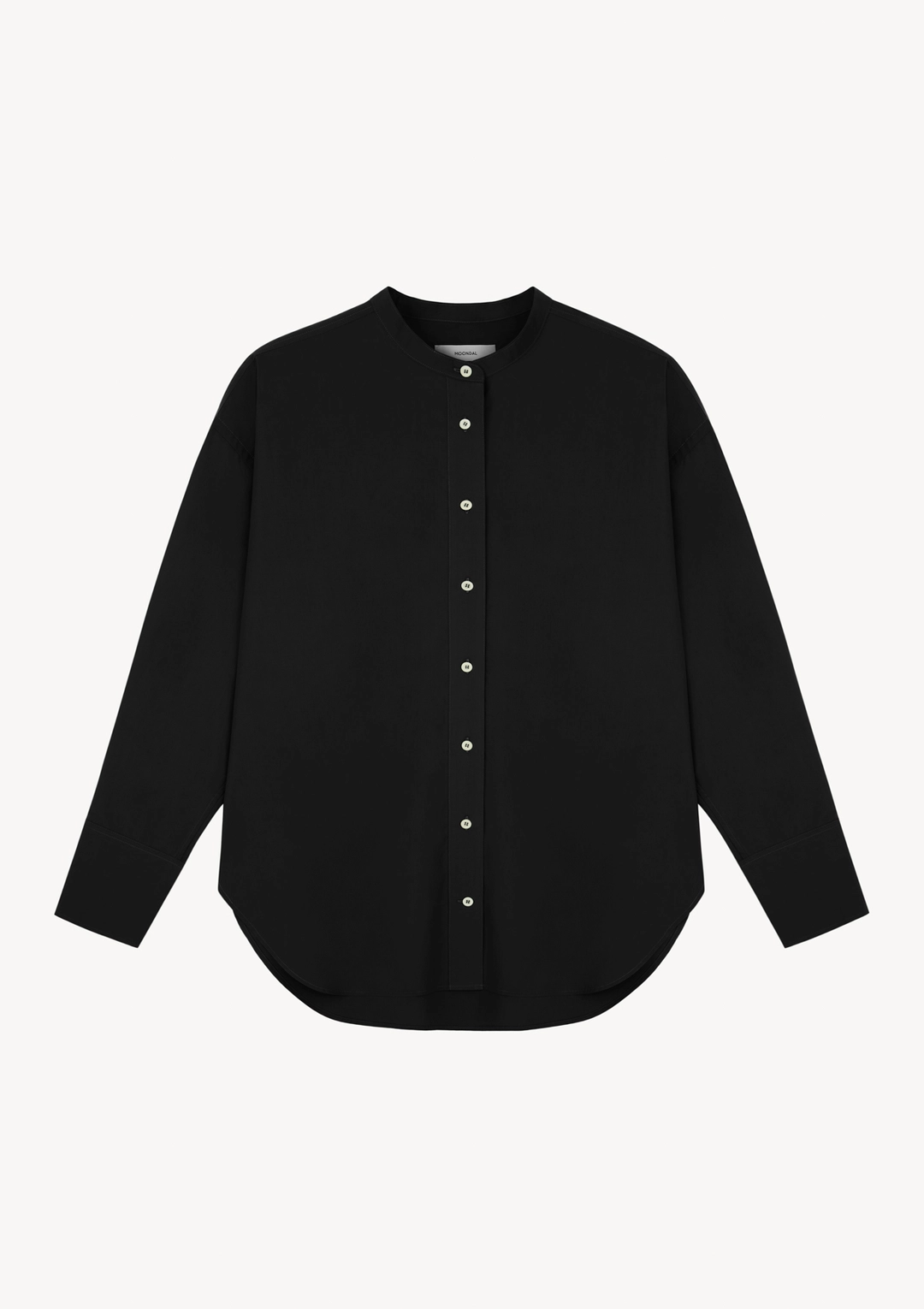 문달 Keats Stand Collar Shirt in Black 상품 이미지 1