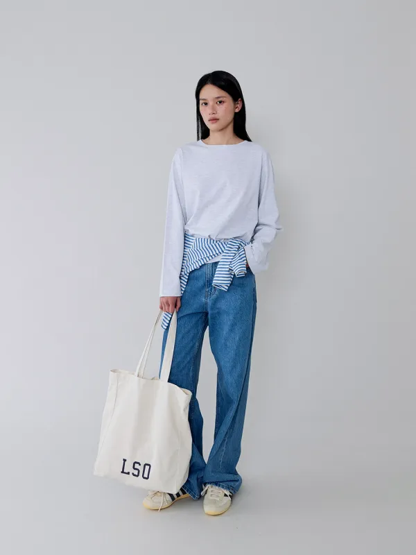 [2nd]Cole solid tee_melange white