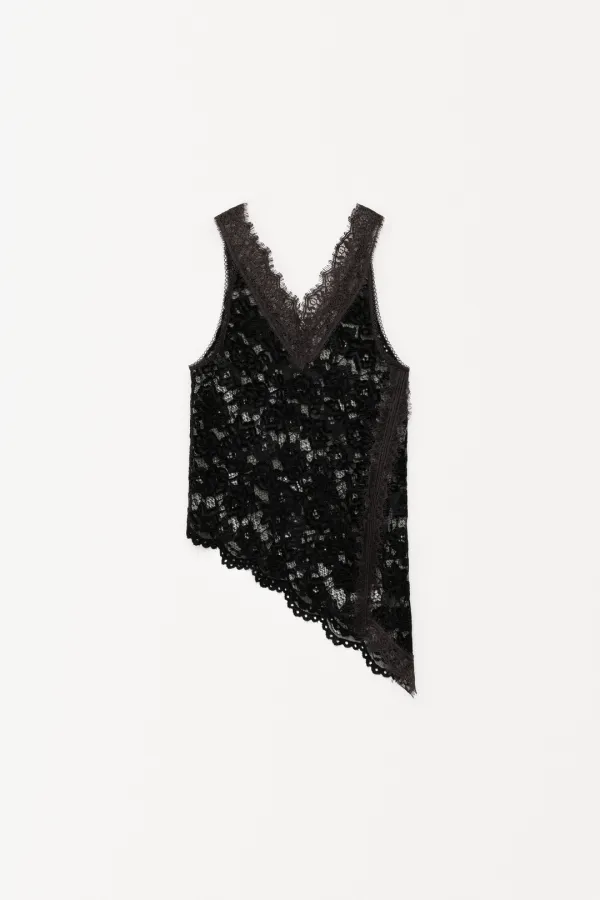 Vitoria V Lace Top black