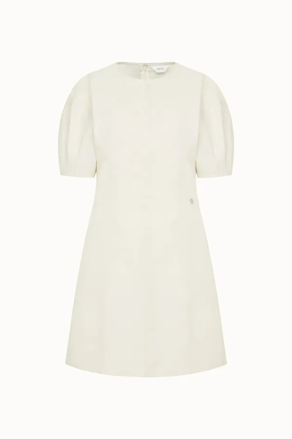 Stitch Balloon Mini Dress[LMBDSUDR808]-Cream Beige