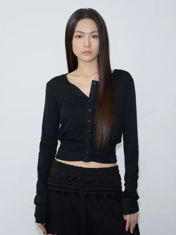 Waist-Shaped Cardigan (black)