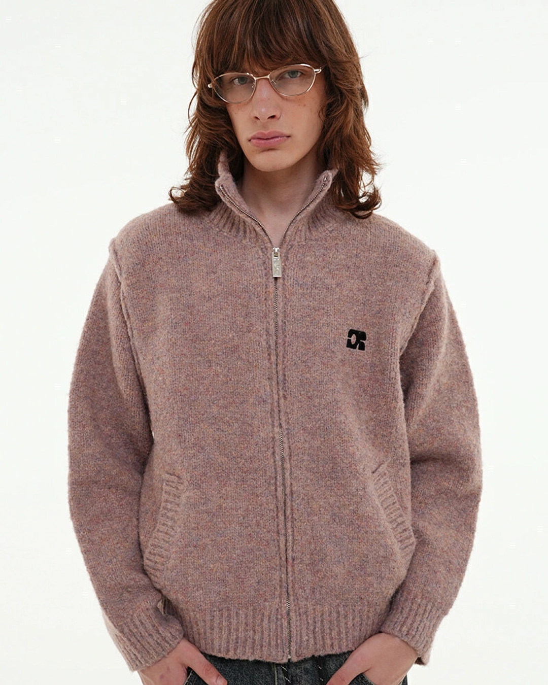 센토르 CENTAUR CALMING KNIT ZIP-UP_PINK 상품 이미지 2