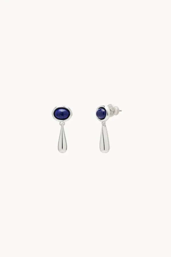 [VEI] 925silver DROP BAR STONE EARRINGS _LAPIS LAZULI_OD3A2MEA90