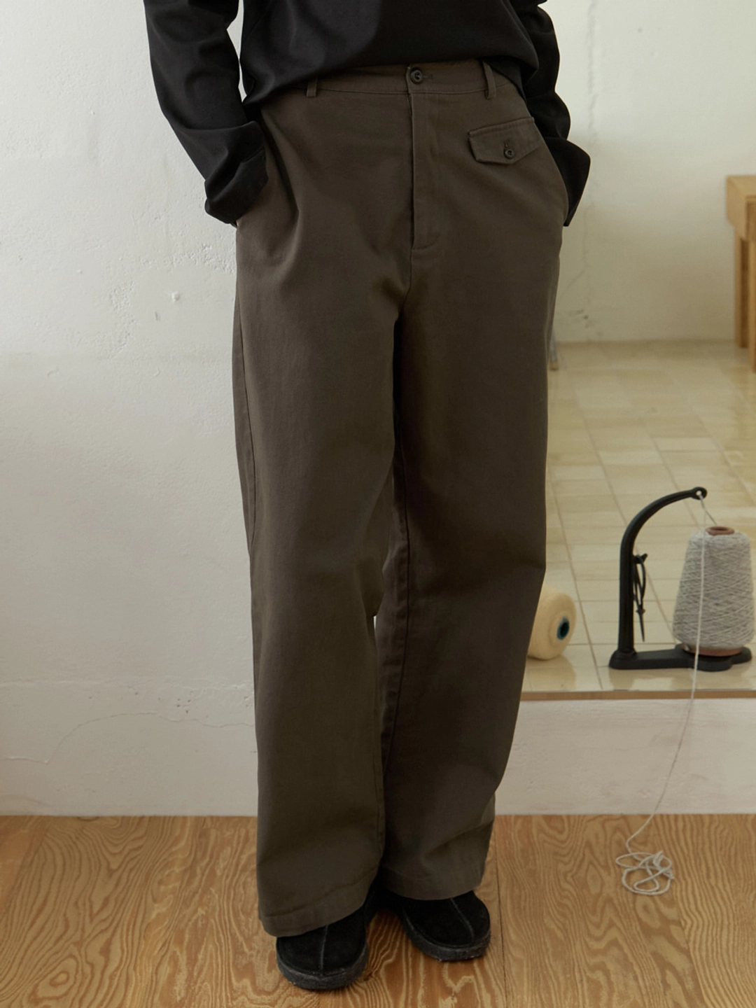 더미튼 Flap pocket pants (bark) 상품 이미지 1