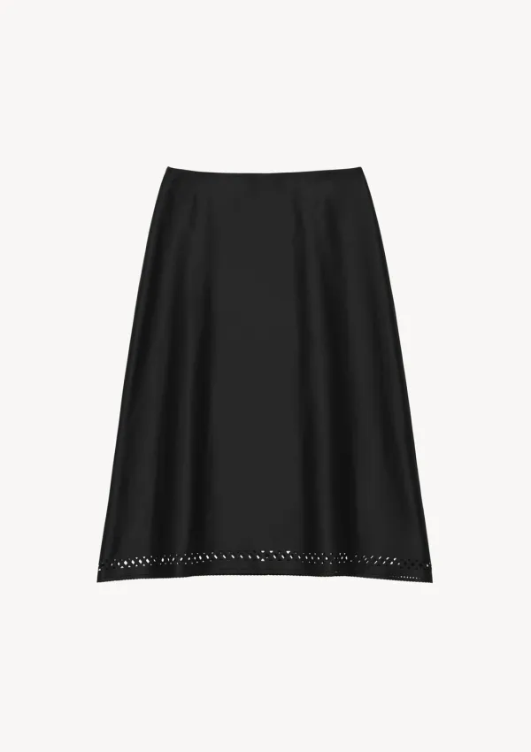 Scallop Skirt in Black