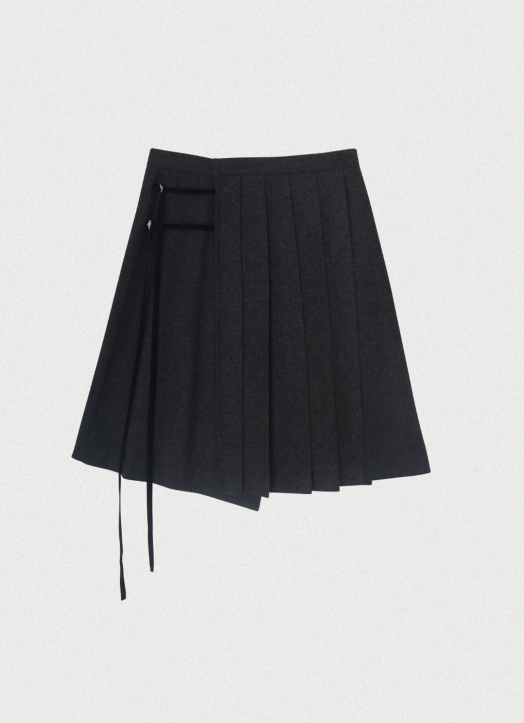 포에토 PLEATS LAYERED SKIRT - CHARCOAL 상품 이미지 2