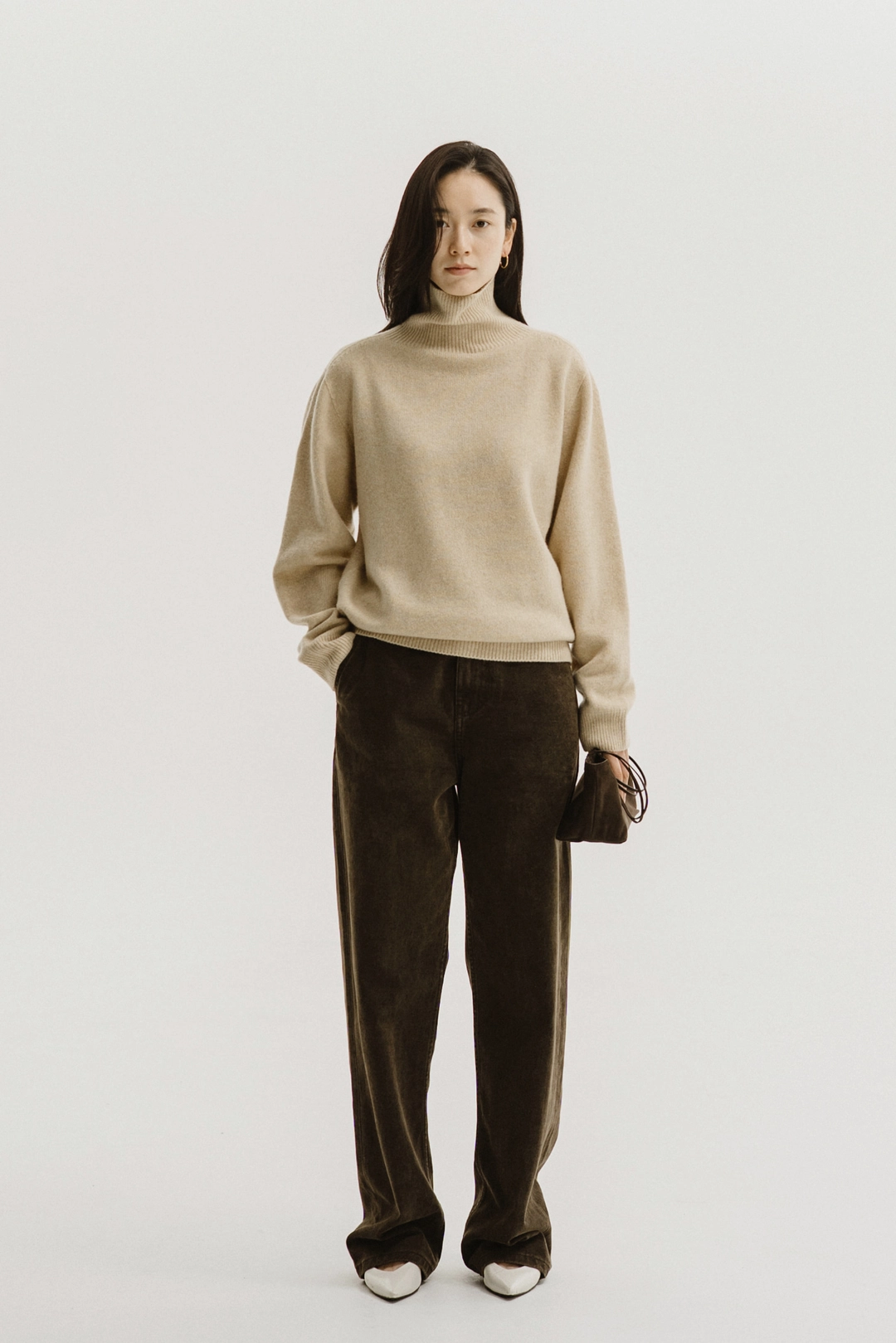 스앨더 38467_Washed Faded Brown Straight Trousers [DYSEDEND] 상품 이미지 2