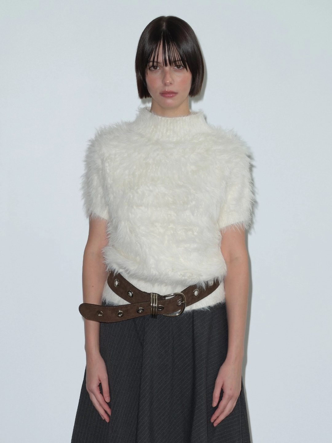 마가린핑거스 HAIRY HIGH NECK KNIT (IVORY) 상품 이미지 2