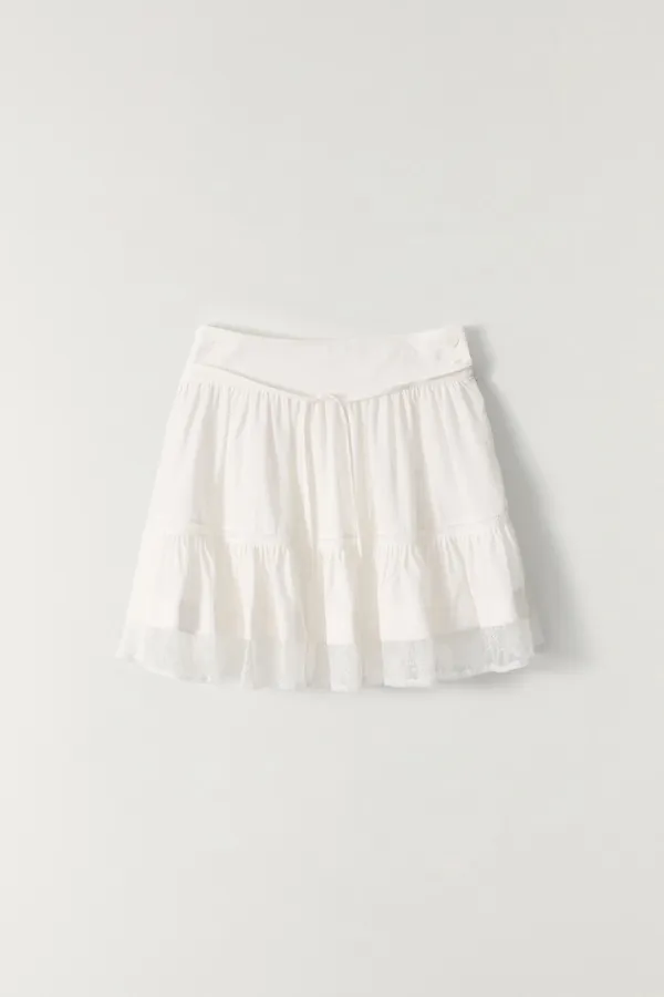 로코 레이스 미니 스커트 IVORY