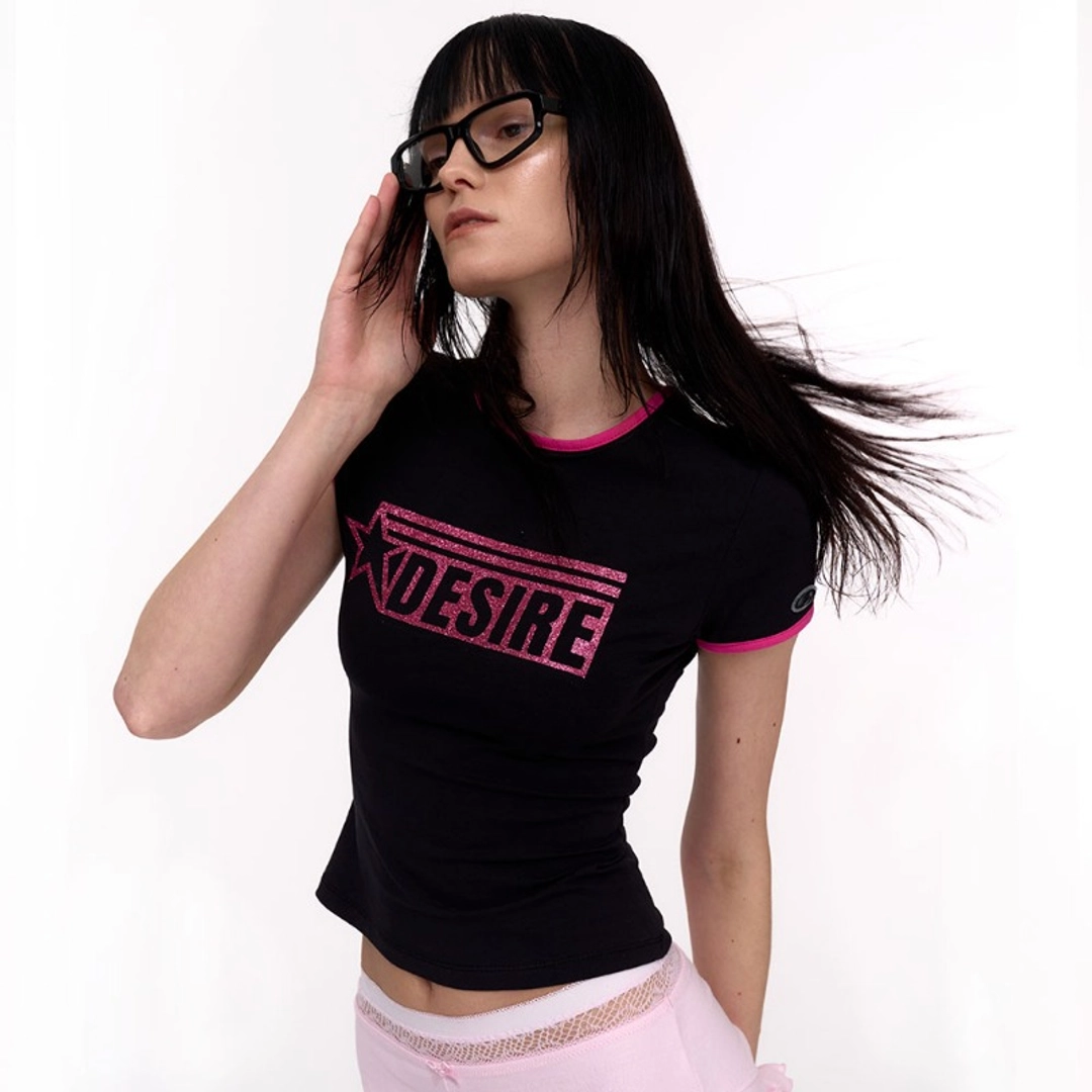 2000아카이브 DESIRE BABY TEE (BLACK) 상품 이미지 2